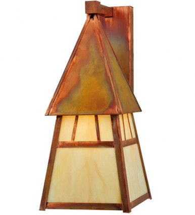 Stillwater Double Bar Mission 1 Light Square Wall Sconce by Meyda - 128875