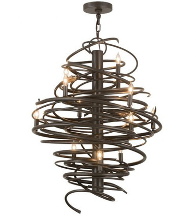 Cyclone 12 Light Chandelier 42 x 28 Inches Wide by Meyda Tiffany - 157562