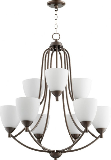 Barkley 9 Light Large 2 Tier Chandelier by Quorum - 6069-9