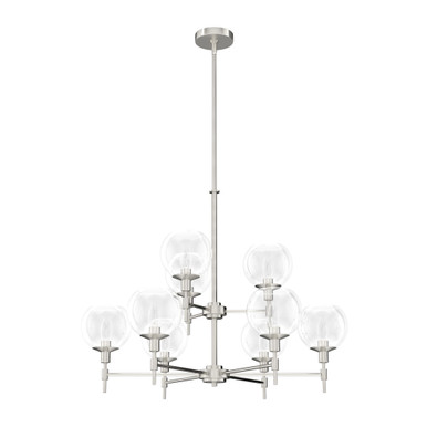 Xidane 9 Light 2 Tier Chandelier 25 x 32 Inch Wide by Hunter Fans - 19746