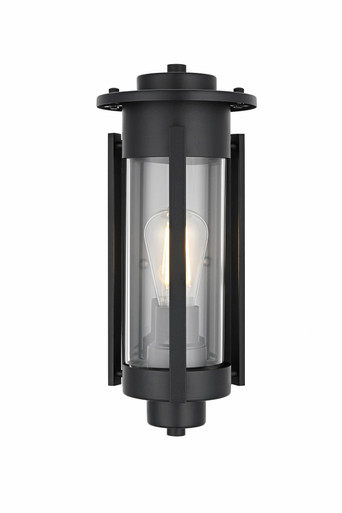 Bucknell 1 Light Outdoor Wall Sconce 14.5 Inch X 6.5 Inch Wide by Elegant - OD349W15BK