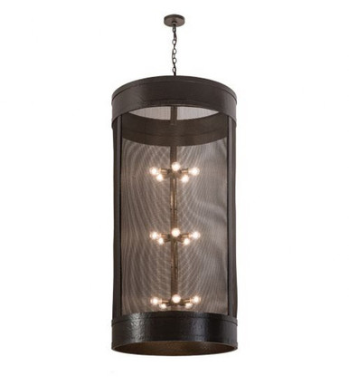 Cilindro Golpe 15 Light Pendant 80 x 36 Inches by Meyda Tiffany - 192799