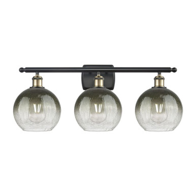 Brookhaven Globe 3 Light Bath Vanity 11.13 X 27.88 Inch Wide by Innovations - 516-3W-BAB-G483-8SL