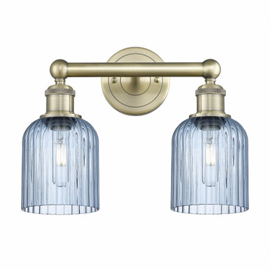 Bridal Veil 2 Light Bath Vanity 14 Inch Wide by Innovations - 616-2W-G559-5-GL