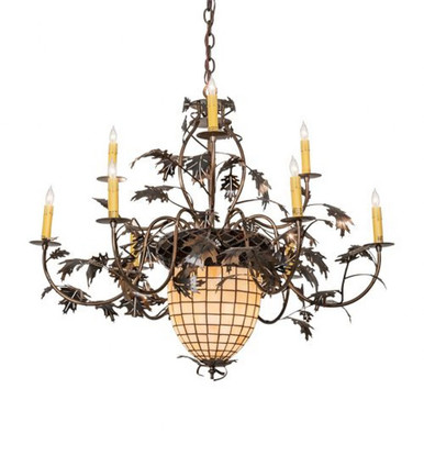 Greenbriar Oak 2 Light Chandelier 37 x 39 Inches Wide by Meyda Tiffany - 223642