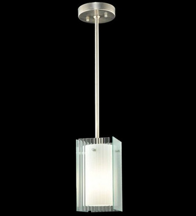 Metro Fluted 1 Light Square Mini Pendant 27 x 7 Inches by Meyda Tiffany - 111397