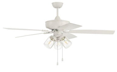Outdoor Pro Plus 5 Blade Ceiling Fan with Light 52 Inches W by Craftmade - OP104-5