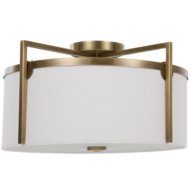 Colfax 3 Light 21 Inch Wide Semi Flush Mount by Uttermost - 22283