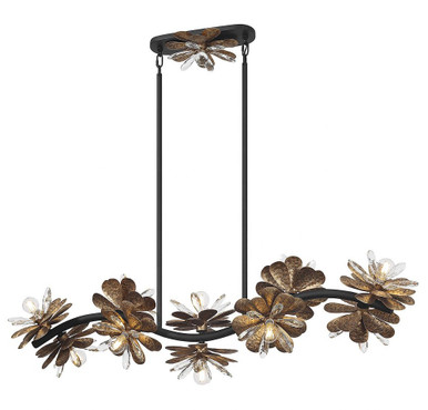 Giselle 10 Light Crystal Linear Chandelier by Savoy House - 1-1963-10-18