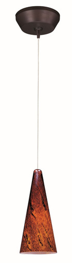 Lava 1 LED Light Pendant with Cone Canopy by ET2 - E94329-102BZ
