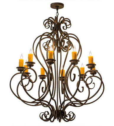 Fernando 10 Light Chandelier 53 x 42 Inch by Meyda Tiffany - 120426