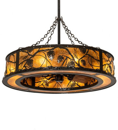 Whispering Pines 8 Light Fandelier 95 In H and 44.5 In W by Meyda Tiffany - 215528
