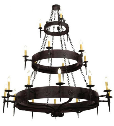 Warwick 21 Light 3 Tier Chandelier 77 x 72 Inches Wide by Meyda Tiffany - 110046