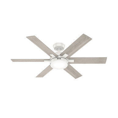 Georgetown 6 Blade Ceiling Fan with Light Kit 52 Inches Wide by Hunter Fans - 51878