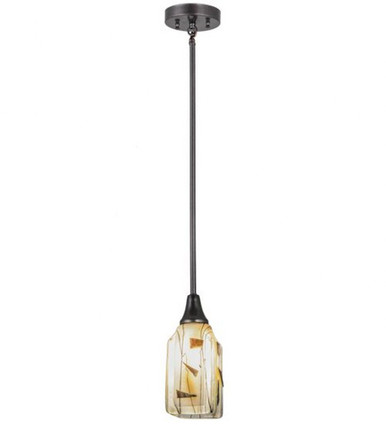 Metro Fusion Licorice 1 Light Square Mini Pendant 36 x 5.5 Inch by Meyda - 156007