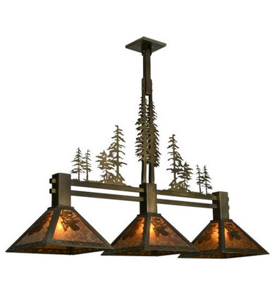 Tall Pines 3 Light Island Pendant 36 x 12 Inches by Meyda Tiffany - 152025