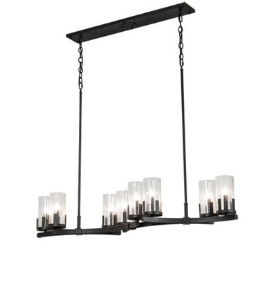Cero 8 Light Oblong Chandelier 48 x 16 Inches Wide by Meyda Tiffany - 215599