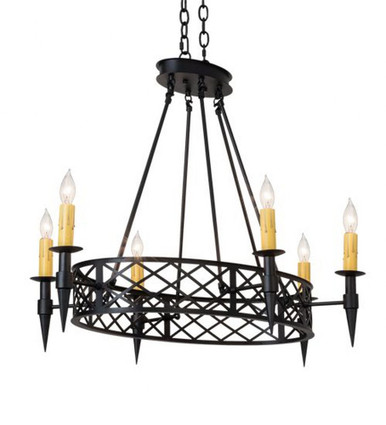 Topridge 6 Light Chandelier 33 x 27.75 Inches Wide by Meyda Tiffany - 18600