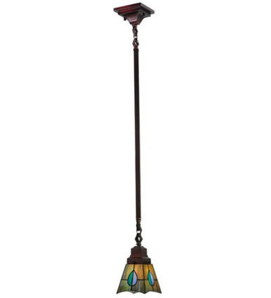 Mackintosh Leaf 1 Light Mini Pendant by Meyda Tiffany - 20061