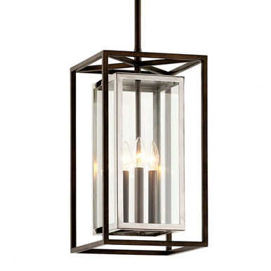 Morgan 3 Light Medium Outdoor Pendant by Troy - F6517-BRZ/SS