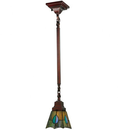Mackintosh Leaf 1 Light Pendant 34 Inch Tall by Meyda Tiffany - 20059