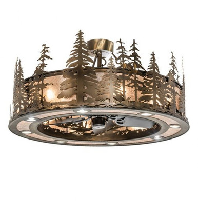 Tall Pines 8 Light Fandelier 24 In H and 45 In W by Meyda Tiffany - 243947