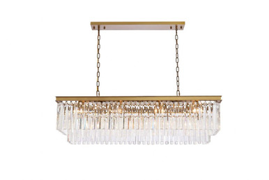 Sydney 12 Light Crystal Chandelier by Elegant - 1202D50SG/RC