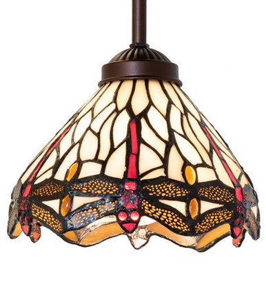 Tiffany Hanginghead Dragonfly 1 Light Small Pendant by Meyda Tiffany - 17527