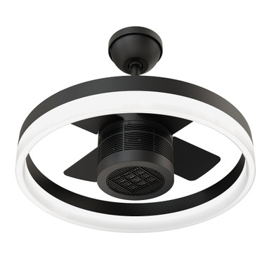 SkyFan and Turbo Heater 24in LED Fandelier Matte Black Plug and Play by SkyX - 2250-MB