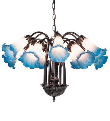 Pond Lily 12 Light Chandelier 18 x 20 Inches Wide by Meyda Tiffany - 16095