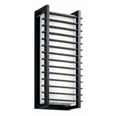Rockbridge 2 Light Outdoor Wall Lantern 20.75 Inch Tall by Kichler - 49786BKLED