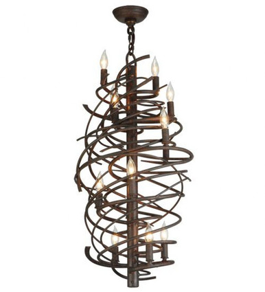 Cyclone 13 Light Chandelier 37 x 24 Inches Wide by Meyda Tiffany - 117938