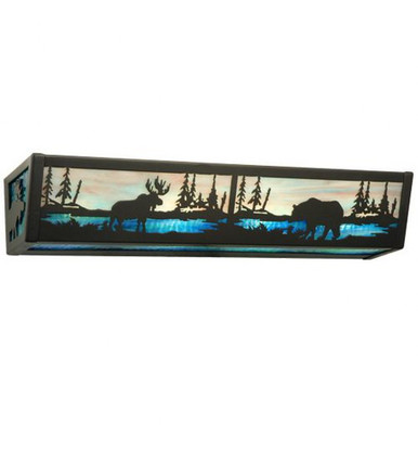 Moose & Black Bear 4 Light Bath Vanity 4.5 x 24 In by Meyda Tiffany 211972 - 211972
