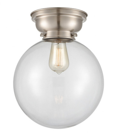 Beacon 1 Light Flush Mount 12.75 Inch Tall and 10 Inch Wide by Innovations - 623-1F-SN-G202-10