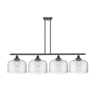 Bell 4 Light Stem hung Large Island 10 Inch Tall and 48 Inch by Innovations - 916-4I-G7-L