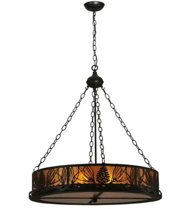 Mountain Pine 6 Light Inverted Pendant 56 x 72 Inches by Meyda Tiffany - 50026