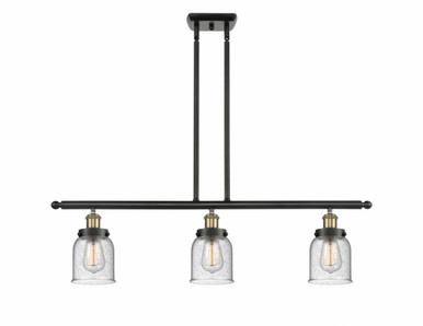 Bell 3 Light Stem hung Island 10 Inch Tall and 36 Inch Wide by Innovations - 916-3I-BAB-G54