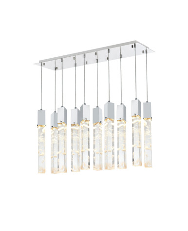 Aurora 6.5W 10 LED Pendant 19 Inch Tall and 12 Inch Wide by Elegant - 2088D42