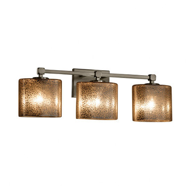 Fusion Tetra 3 Light Oval Mror Glass Vanity Light by Justice Design - FSN-8423-30-MROR