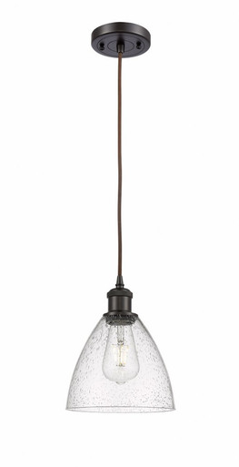Bristol 1 Light Glass Cord hung Mini Pendant 9.5X7.5 Inch by Innovations - 516-1P-OB-GBD-754