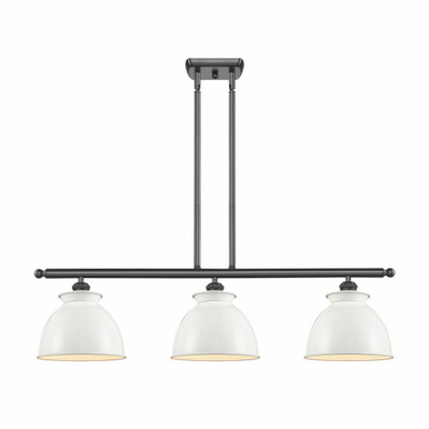 Adirondack 3 Light Industrial Oversized Island Pendant by Innovations - 516-3I-BK-M14-W