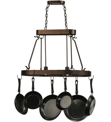 Harmony 2 Light Pot Rack 24 Inches Tall and 18 Inches Wide by Meyda Tiffany - 149667