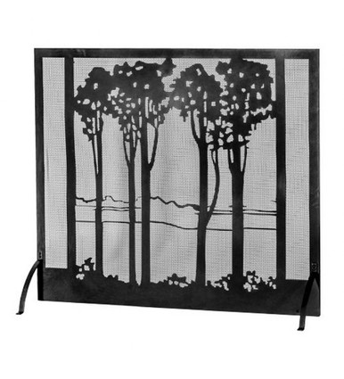 Tall Poplars 47.5 Inch Fireplace Screen by Meyda Tiffany - 165940