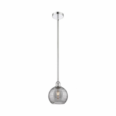 Athens Deco Swirl 1 Light Stem Mini Pendant 9.38 X 8 by Innovations - 616-1S-PC-G1213-8SM