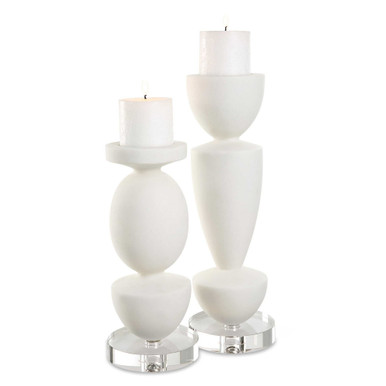 Lido 16 Inch Candleholder (Set of 2) by Uttermost - 18101
