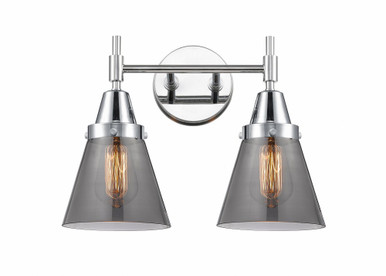 Cone 2 Light Bath Vanity 11 Inch Tall and 15.25 Inch Wide by Innovations - 447-2W-PC-G63