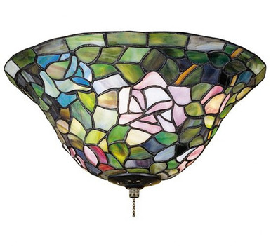 Tiffany Rosebush 3 Light 12 Inch Wide Flush Mount by Meyda Tiffany - 71427