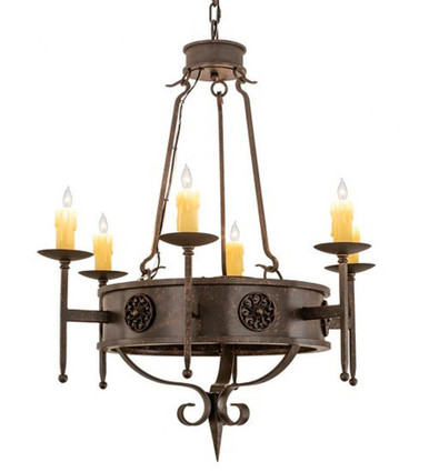 Lorenzo 6 Light Chandelier 42 x 30 Inch by Meyda Tiffany 215034 - 215034