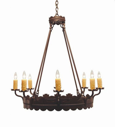 Sergio 8 Light Chandelier 36 x 36 Inches Wide by Meyda Tiffany - 121012