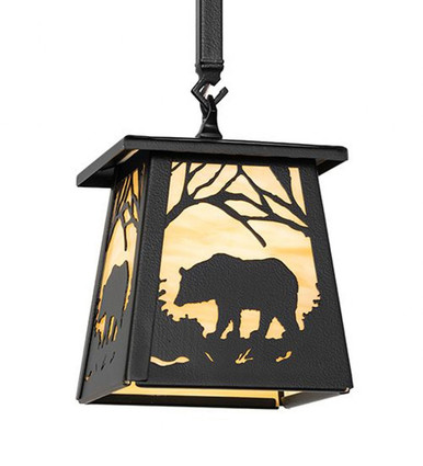 Bear at Dawn 1 Light Mini Pendant 30 x 10 Inch by Meyda Tiffany - 263105